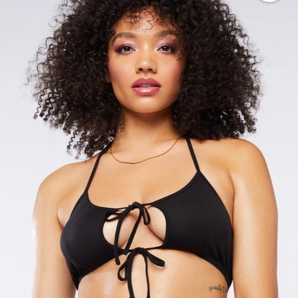 savage x fenty tie front keyhole bralette